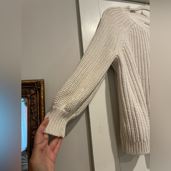 Aerie Cream Scoop Neck Sweater - Picture 2 of 7